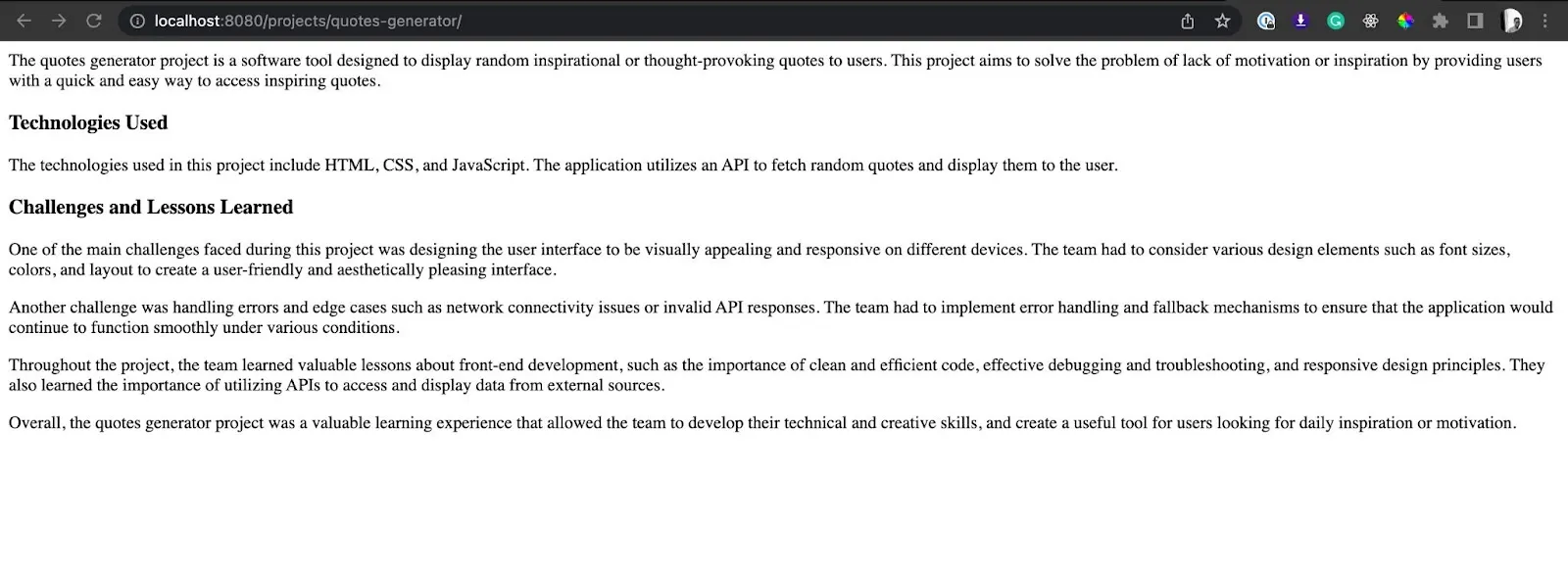 Project appearance without layout