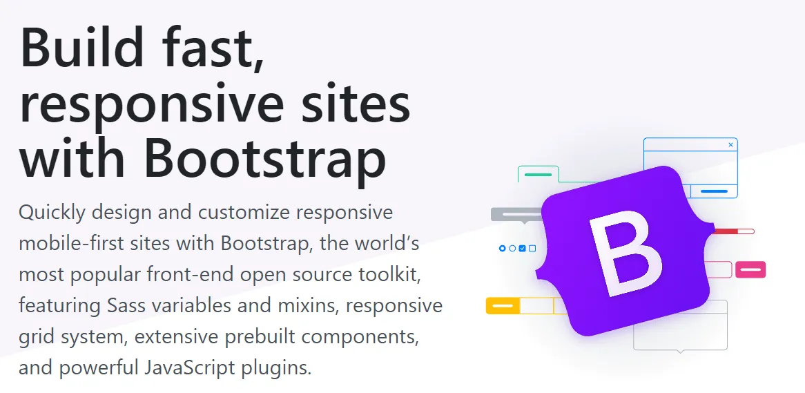 The Bootstrap homepage.